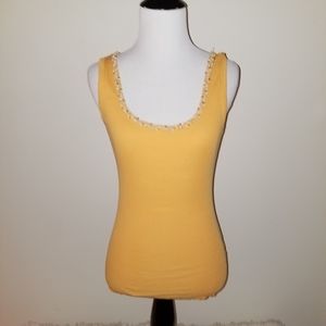 BANANA REPUBLIC WOMEN'S XS Ribbed Tank Top Beaded